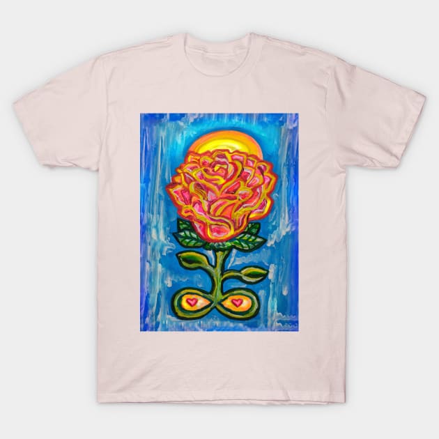 Infinity Blooming Rose Flower of Love T-Shirt by Art by Deborah Camp